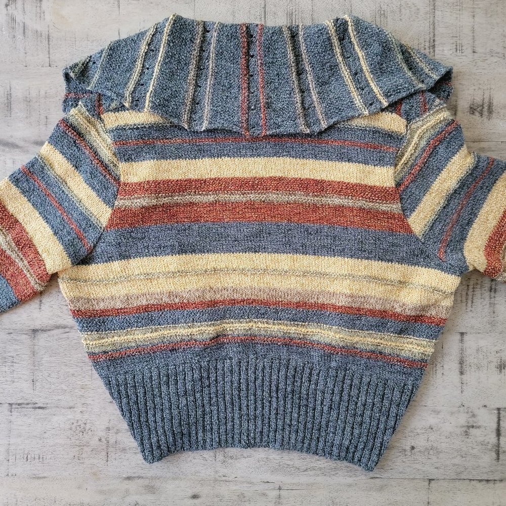 Parkhurst Multi Color Striped Open Front Cardigan… - image 6